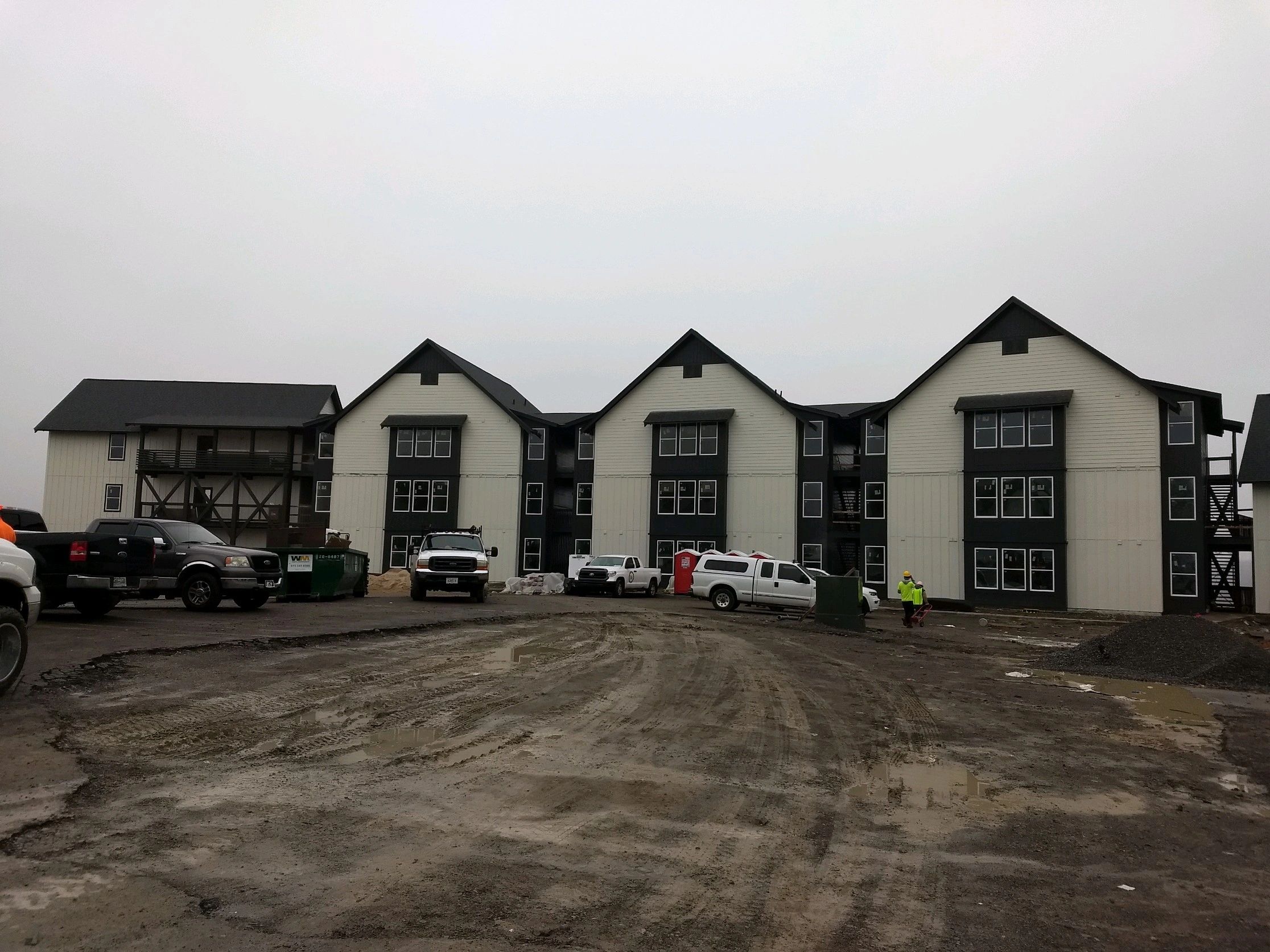 Commercial construction site exterior